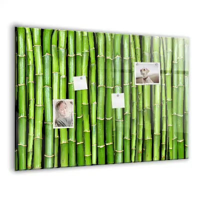 Magnetic glass dry erase board Bamboo wall
