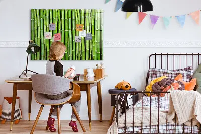 Magnetic glass dry erase board Bamboo wall