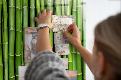 Magnetic glass dry erase board Bamboo wall