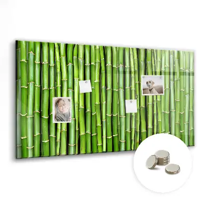 Magnetic glass dry erase board Bamboo wall