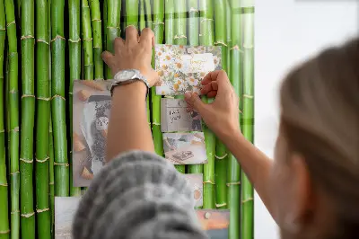 Magnetic glass dry erase board Bamboo wall