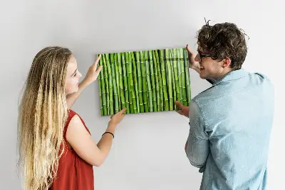 Magnetic glass dry erase board Bamboo wall