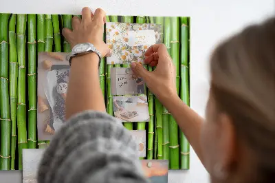 Magnetic glass dry erase board Bamboo wall