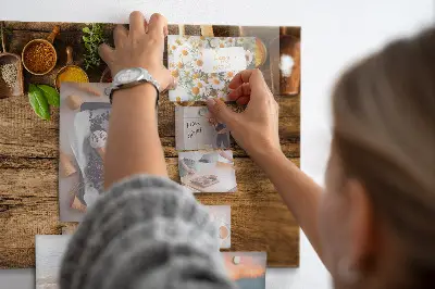 Magnetic wall board with spices spoons design