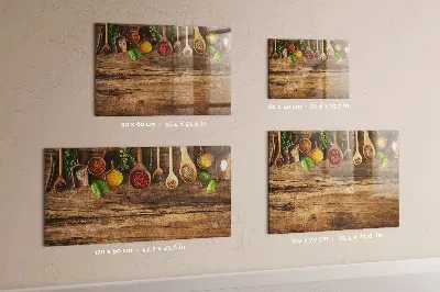 Magnetic wall board with spices spoons design