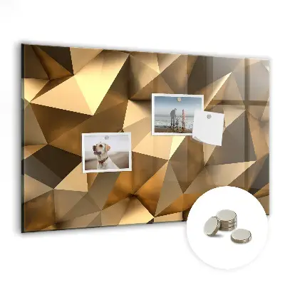 Abstract Triangles Magnetic Glass Dry Erase Board