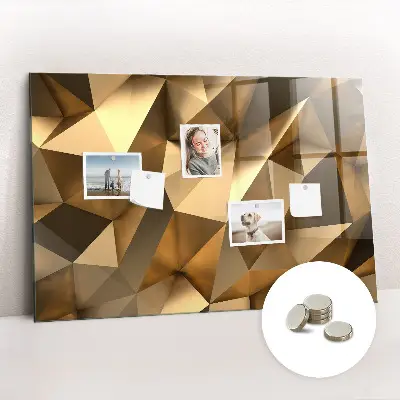 Abstract Triangles Magnetic Glass Dry Erase Board