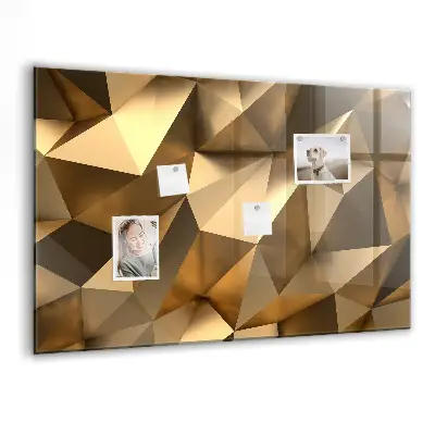Abstract Triangles Magnetic Glass Dry Erase Board