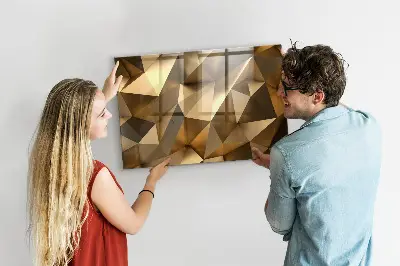 Abstract Triangles Magnetic Glass Dry Erase Board