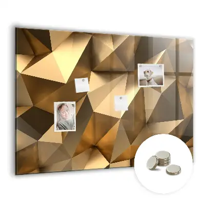 Abstract Triangles Magnetic Glass Dry Erase Board
