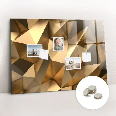 Abstract Triangles Magnetic Glass Dry Erase Board