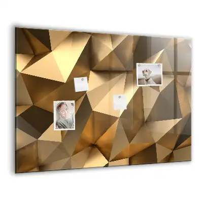 Abstract Triangles Magnetic Glass Dry Erase Board