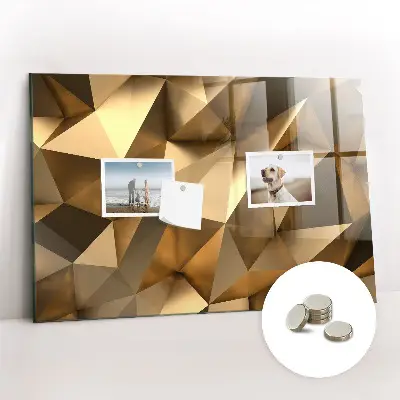 Abstract Triangles Magnetic Glass Dry Erase Board