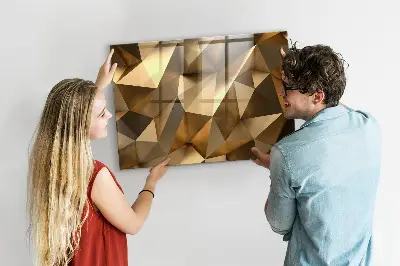 Abstract Triangles Magnetic Glass Dry Erase Board