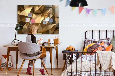 Abstract Triangles Magnetic Glass Dry Erase Board
