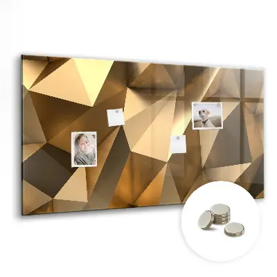 Abstract Triangles Magnetic Glass Dry Erase Board