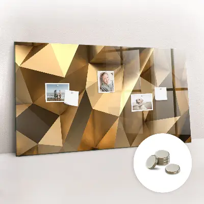 Abstract Triangles Magnetic Glass Dry Erase Board