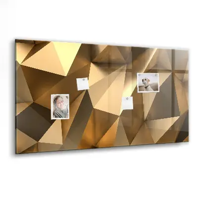 Abstract Triangles Magnetic Glass Dry Erase Board