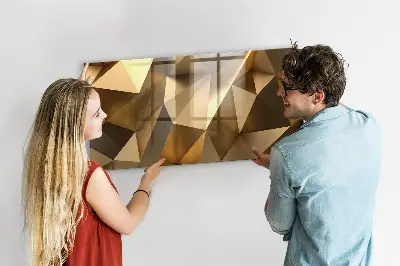 Abstract Triangles Magnetic Glass Dry Erase Board