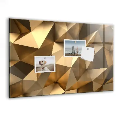 Abstract Triangles Magnetic Glass Dry Erase Board