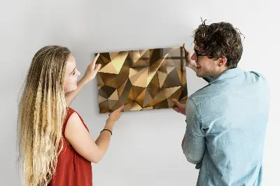 Abstract Triangles Magnetic Glass Dry Erase Board