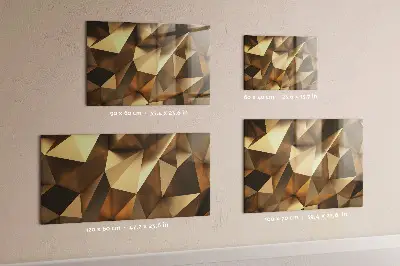 Abstract Triangles Magnetic Glass Dry Erase Board