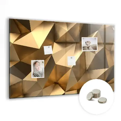 Abstract Triangles Magnetic Glass Dry Erase Board