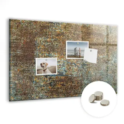 Magnetic glass dry erase board with rust-resistant metal backing