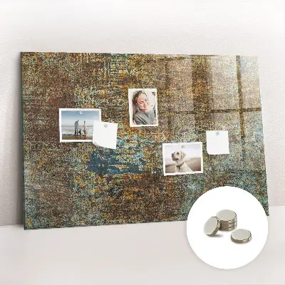 Magnetic glass dry erase board with rust-resistant metal backing