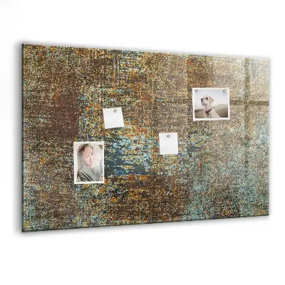 Magnetic glass dry erase board with rust-resistant metal backing