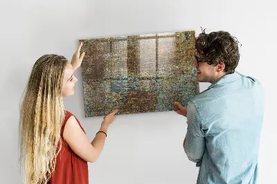 Magnetic glass dry erase board with rust-resistant metal backing