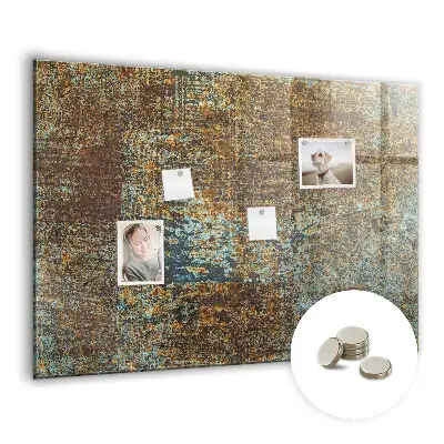 Magnetic glass dry erase board with rust-resistant metal backing