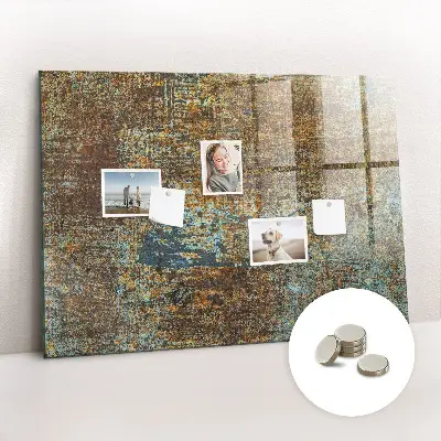 Magnetic glass dry erase board with rust-resistant metal backing