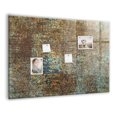Magnetic glass dry erase board with rust-resistant metal backing