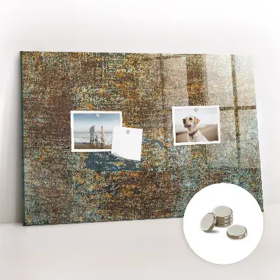 Magnetic glass dry erase board with rust-resistant metal backing