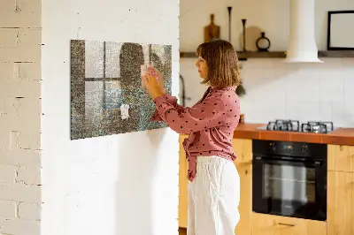 Magnetic glass dry erase board with rust-resistant metal backing