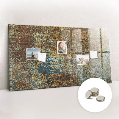 Magnetic glass dry erase board with rust-resistant metal backing