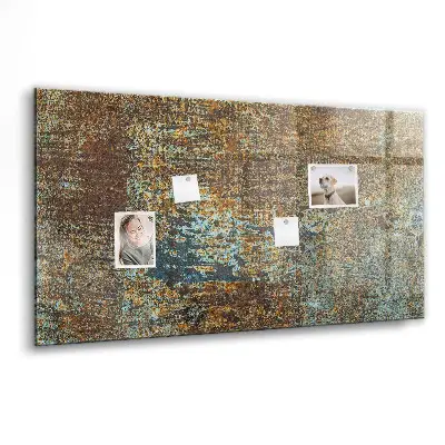 Magnetic glass dry erase board with rust-resistant metal backing