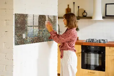 Magnetic glass dry erase board with rust-resistant metal backing