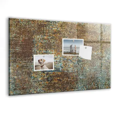 Magnetic glass dry erase board with rust-resistant metal backing