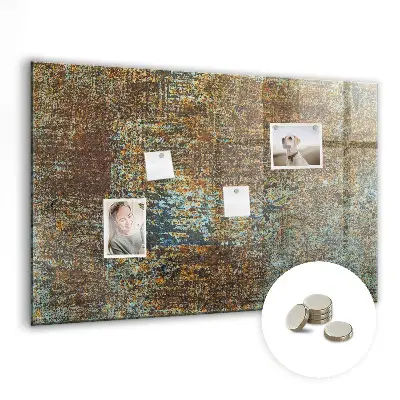 Magnetic glass dry erase board with rust-resistant metal backing