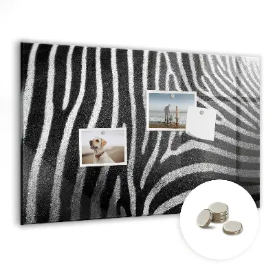 Zebra pattern magnetic wall board