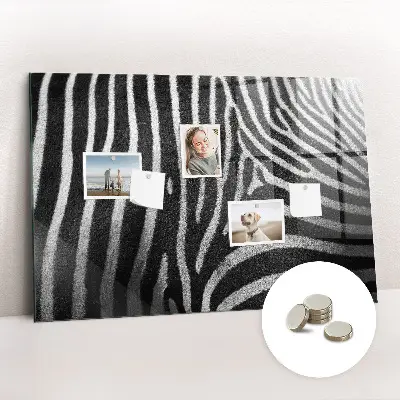 Zebra pattern magnetic wall board