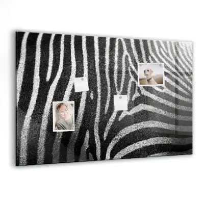 Zebra pattern magnetic wall board
