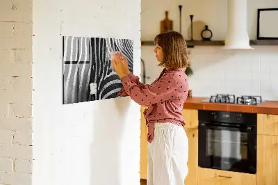 Zebra pattern magnetic wall board
