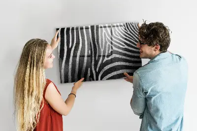 Zebra pattern magnetic wall board