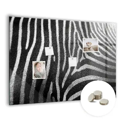 Zebra pattern magnetic wall board