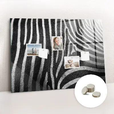 Zebra pattern magnetic wall board