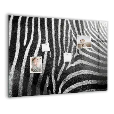 Magnetic wall board Zebra pattern