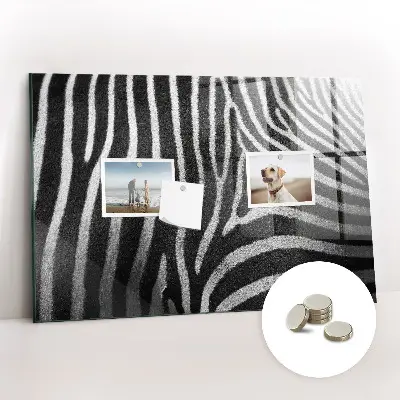 Zebra pattern magnetic wall board